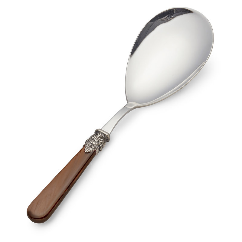 Rice Spoon Brown with Mother of Pearl