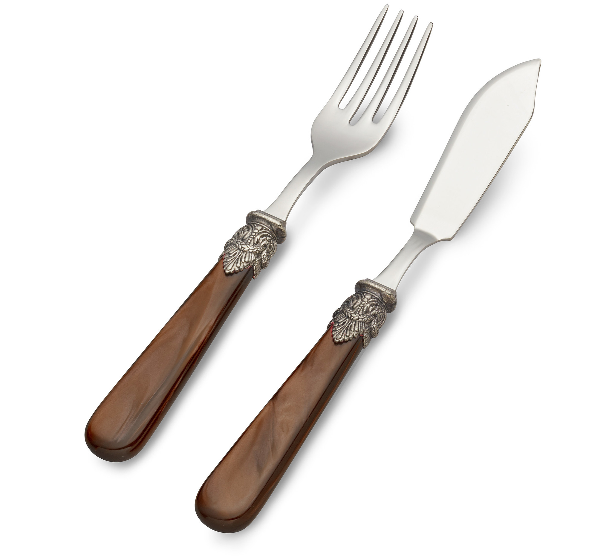 Ensemble de Couverts, Márron (nacré), pour le Poisson - MAINTENANT  1 + 1 GRATUIT