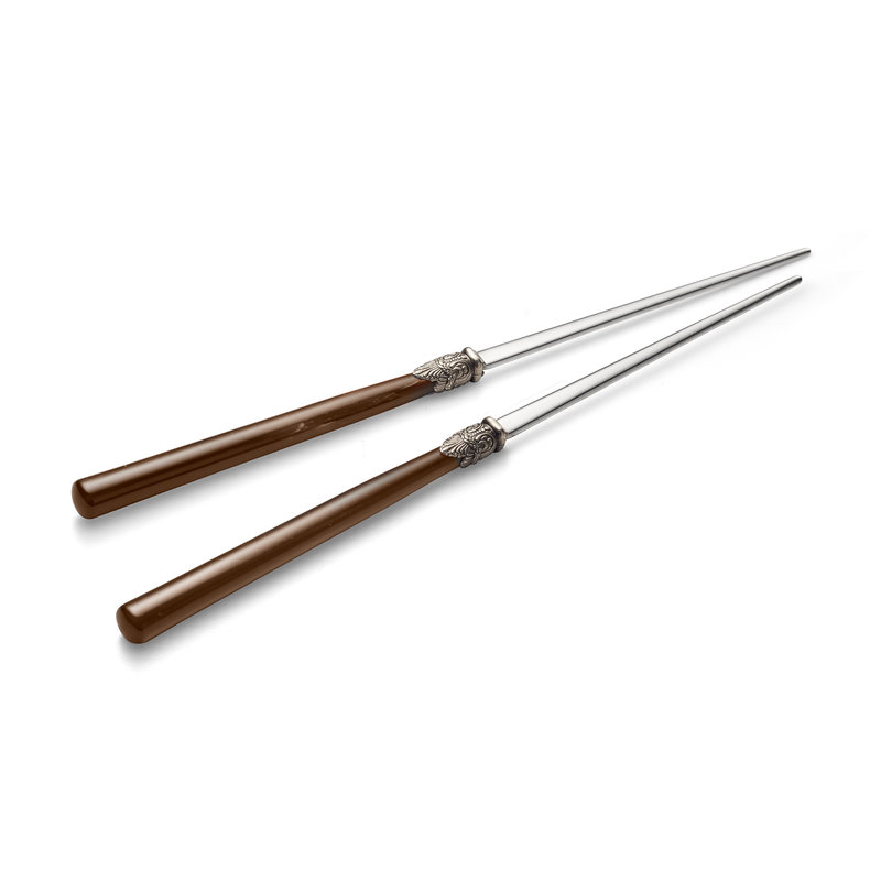 Eetstokjes / Sushi stokjes, Bruin met Parelmoer