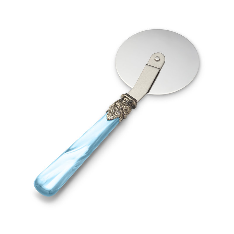 Pizza cutter, Light Blue with Mother of Pearl