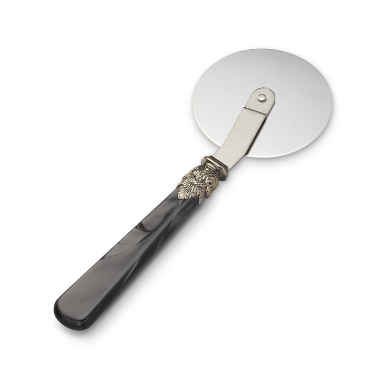 Pizza cutter, Black with Mother of Pearl