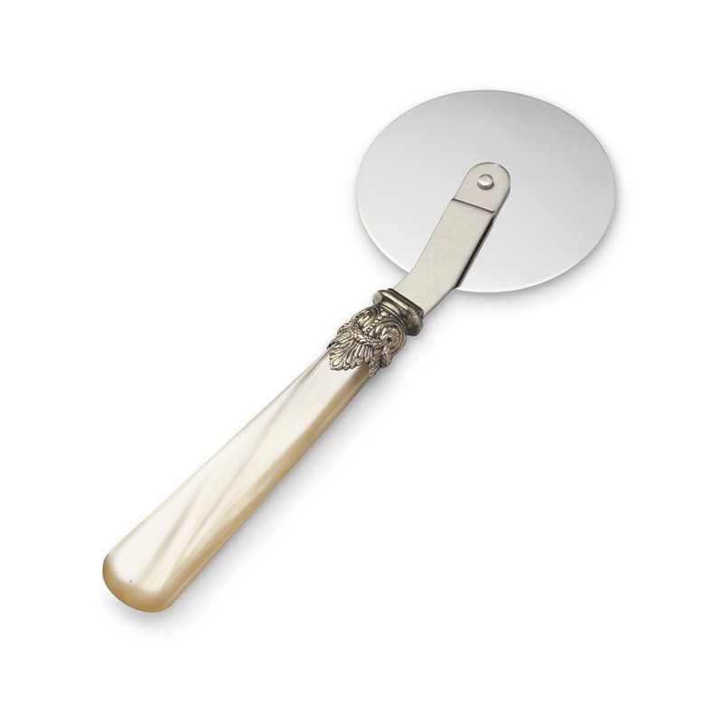 Pizza cutter, Ivory with Mother of Pearl
