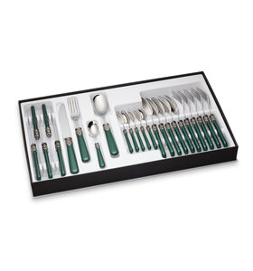24-teilige Besteckkassette, Grün (matt)