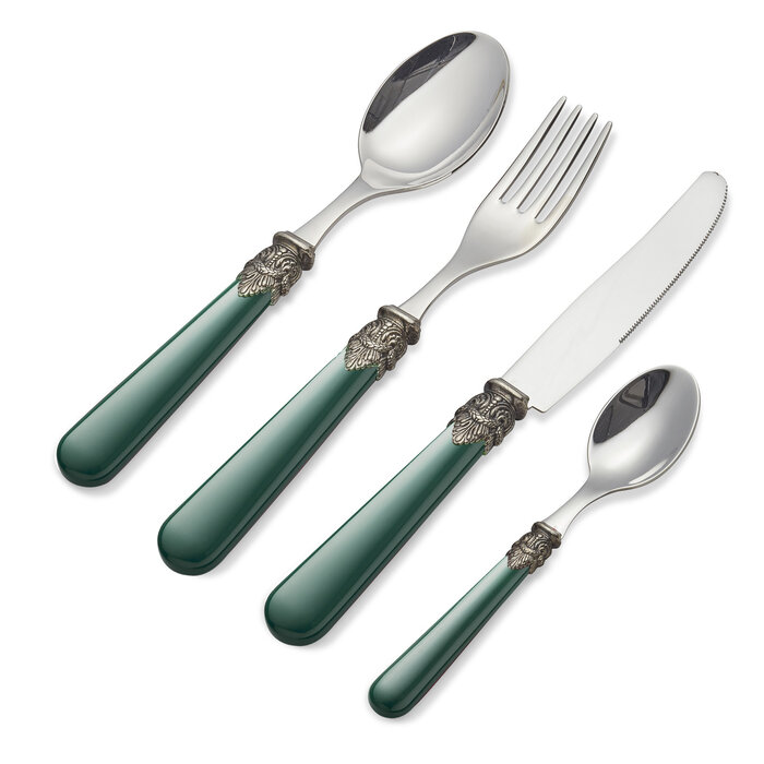 Service de Couverts, Vert (mat), Dîner
