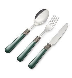 3-teiliges Frühstücksbesteckset, Grün (matt)