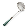 Soup Ladle, Green without Mother of Pearl