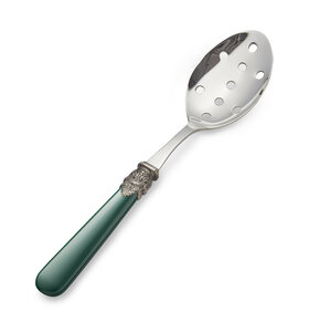 Slotted spoon, green (matte)