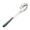 Spaghetti  spoon / Noodle spoon Green, without Mother of Pearl
