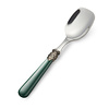 Ice Cream Spoon / Dessert Spoon, Green without Mother of Pearl