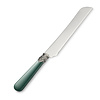 Couteau pain / Couteau à tarte, avec un manche vert (mat)