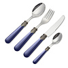 Abendessen Besteckset, Blau ohne Perlmutt, 4 teilig, 1 Person