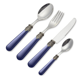 4-teiliges Besteckset, Blau (matt)