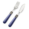 Ensemble de couverts de Poisson, 2 pièces (couteau et fourchette à poisson), Bleu sans Nacré, 1 personne