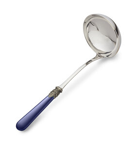 Soup ladle, blue (matte)