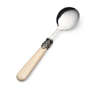Löffel für Suppe, Elfenbein (matt)