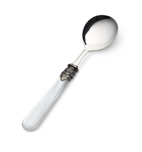 Suppenlöffel, Weiß (Perlmutt)