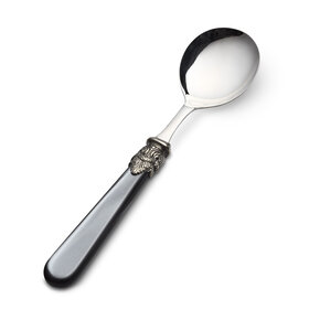 Soup spoon, black (mother-of-pearl)