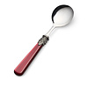 Soup Spoon, Red with Mother of Pearl