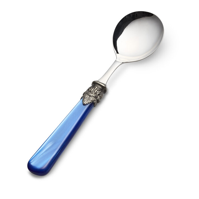 Lepel, Blauw (parelmoerglans), voor Soep