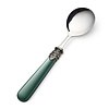 Soup Spoon, Green with Mother of Pearl