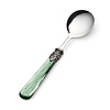 Soup Spoon, Green with Mother of Pearl