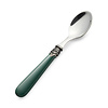 Teaspoon / Coffee spoon, Green  without Mother of Pearl (5,3 inch)