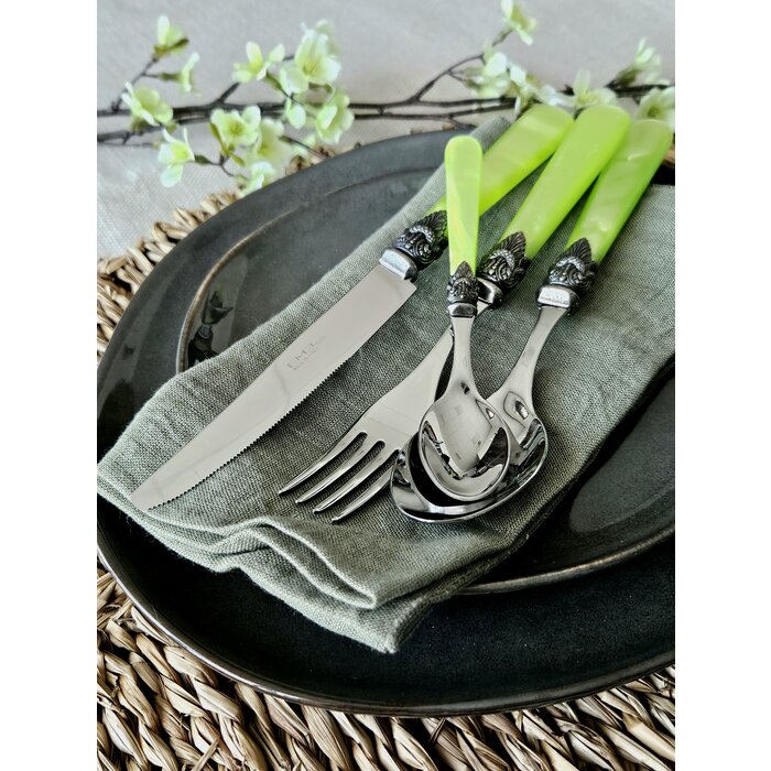 Service de Couverts, Vert Clair (éclat nacré), Dîner