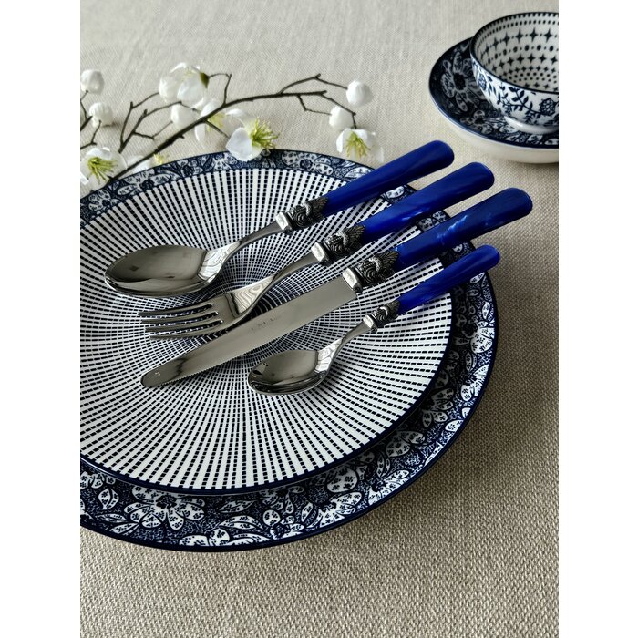 Service de Couverts, Bleu (nacré),Dîner