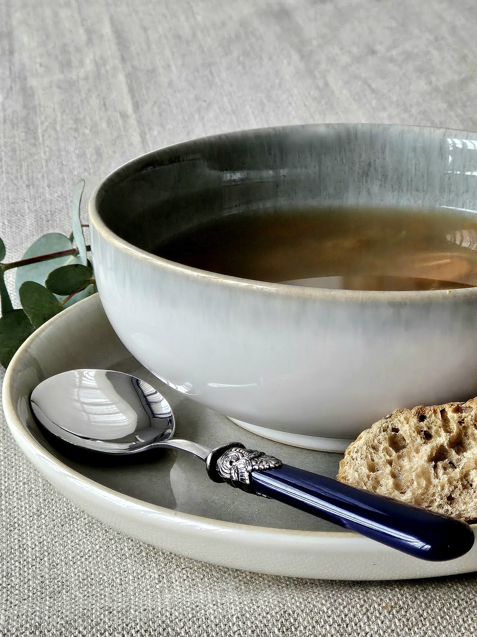 Cuchara, Azul (mate), para Sopa