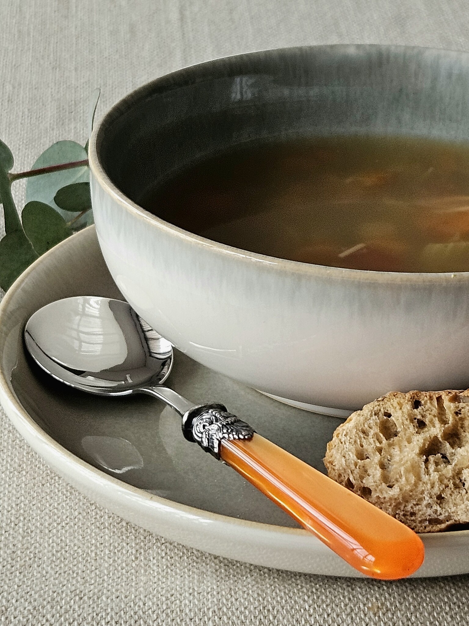 Cuillère, Orange (nacré), pour Soupe