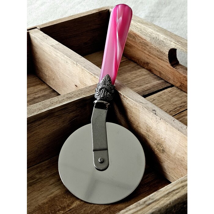 Pizzasnijder, met Fuchsia handvat (parelmoer), EME Napoleon