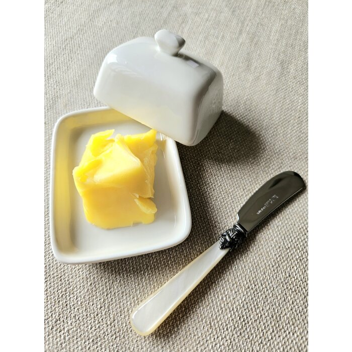 Butter Knife / Tapas Knife, Ivory with Mother of Pearl (5,3 inch)