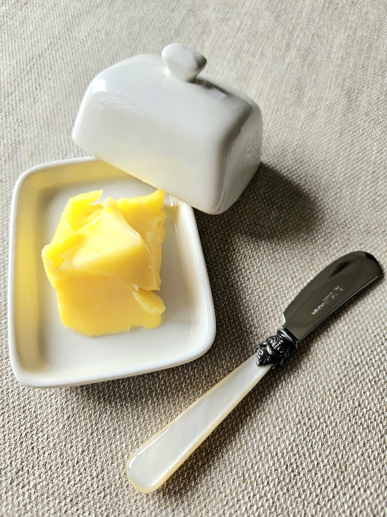 Buttermesser klein, Elfenbein (perlmutt), EME Napoleon