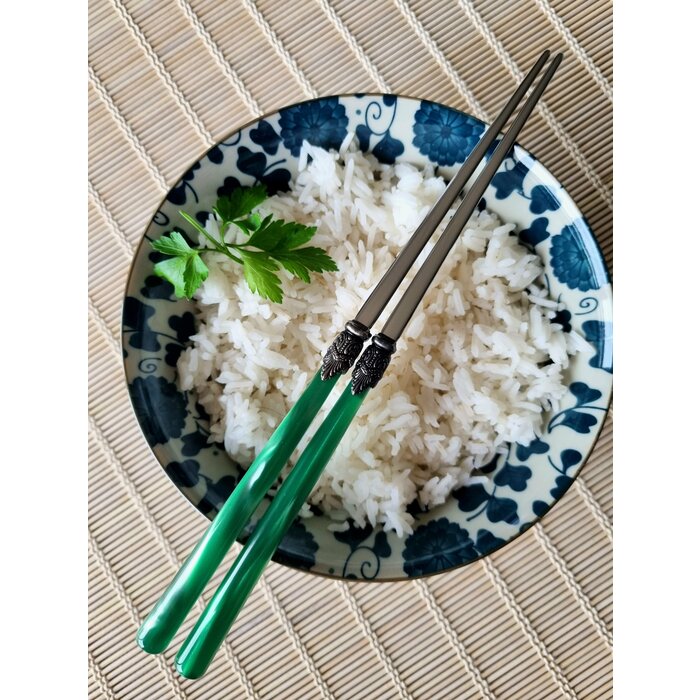 Chopsticks, Green (mother-of-pearl)