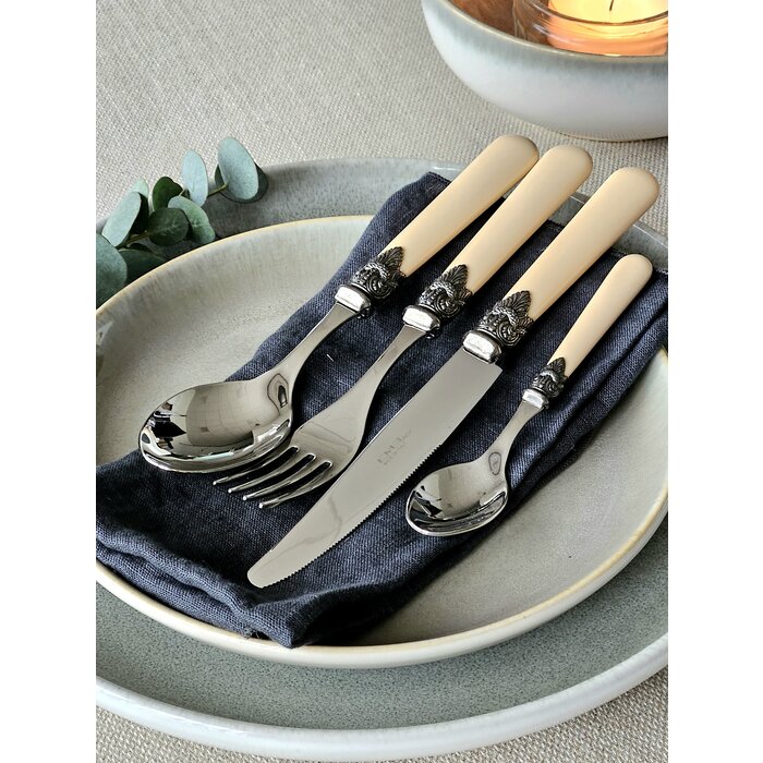 Cutlery Set, Ivory (matte), Dinner