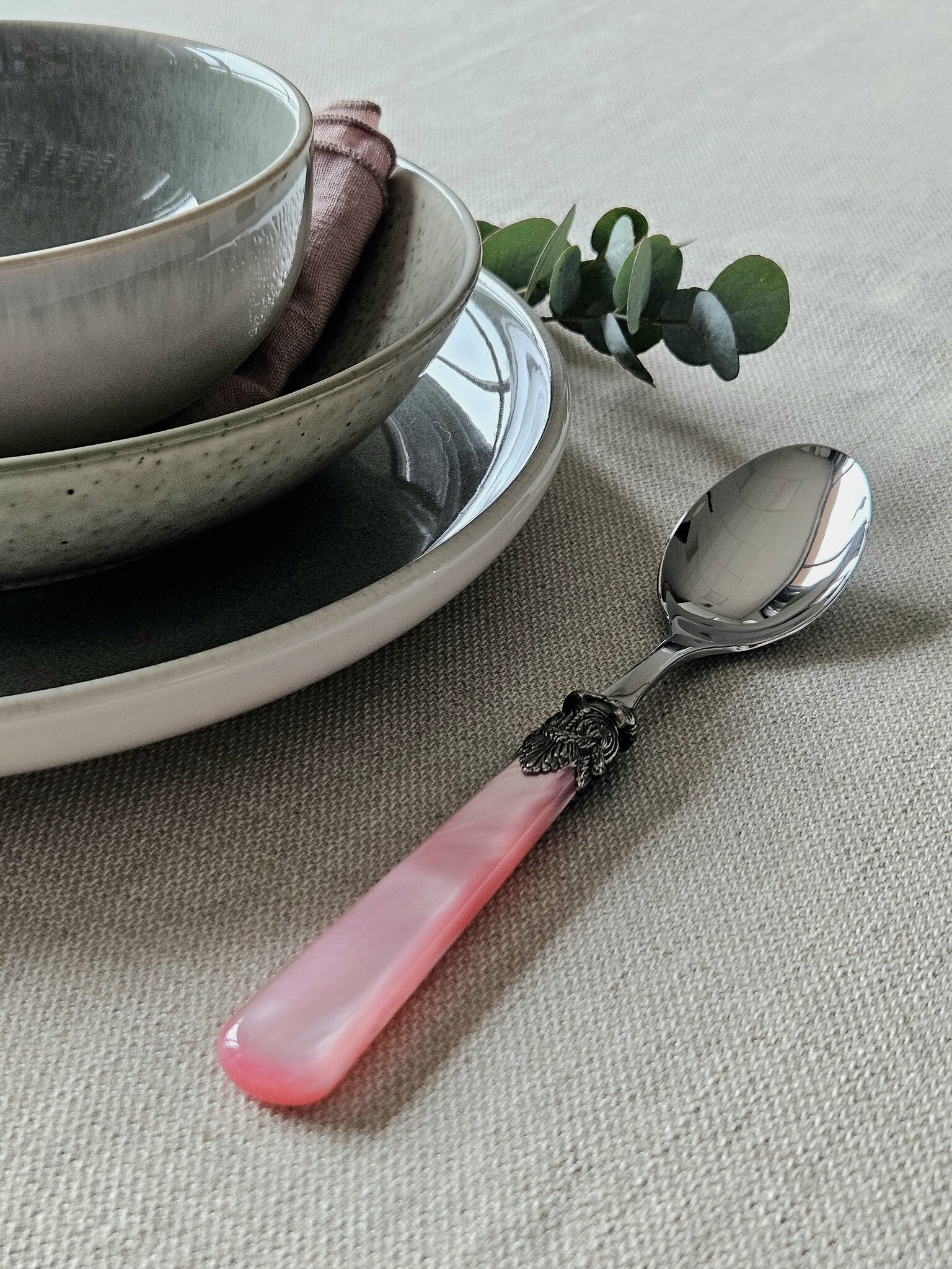 Cuillère, Rose (nacré), Dîner