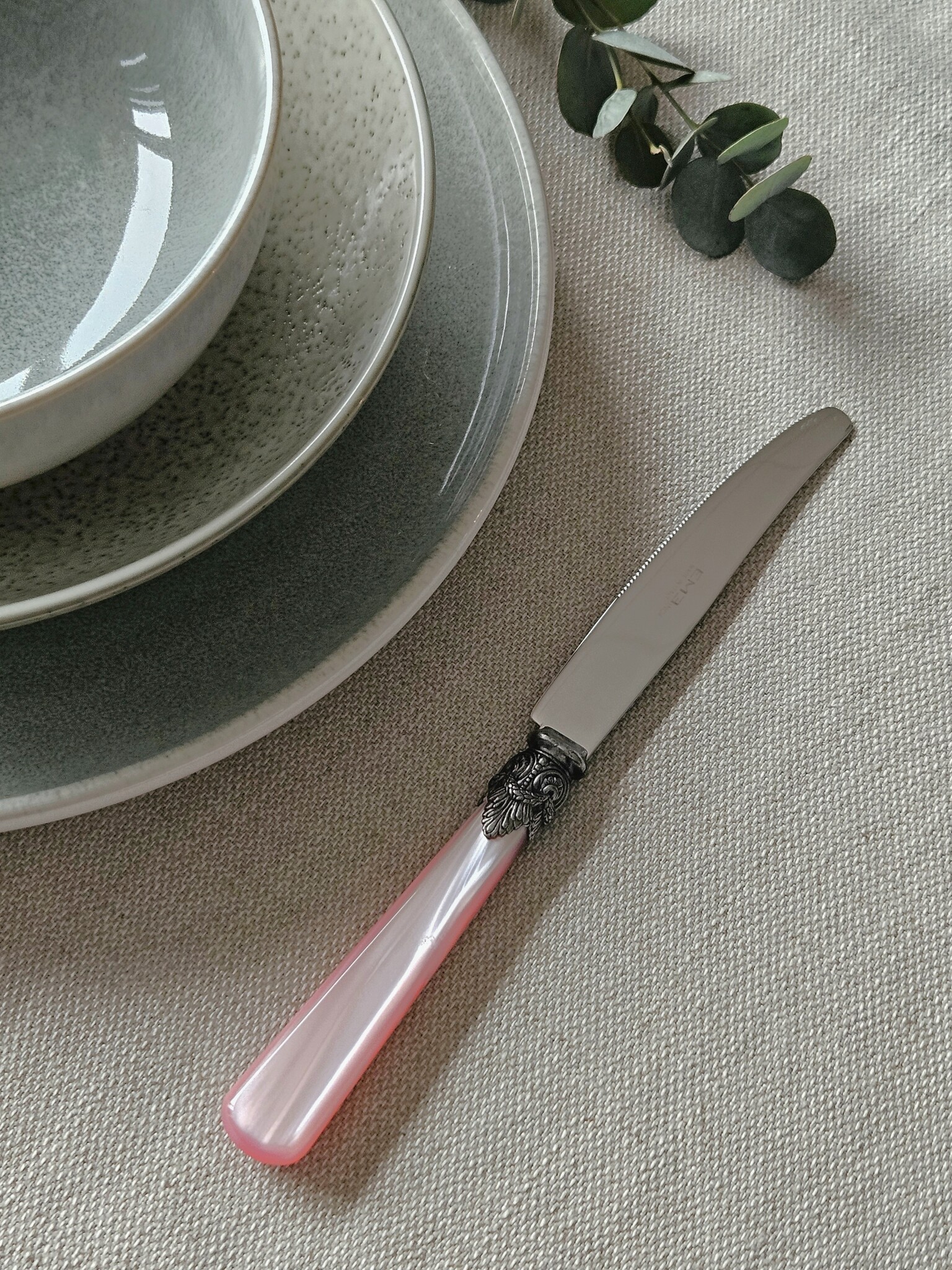 Couteau, Rose (éclat nacré), Dîner