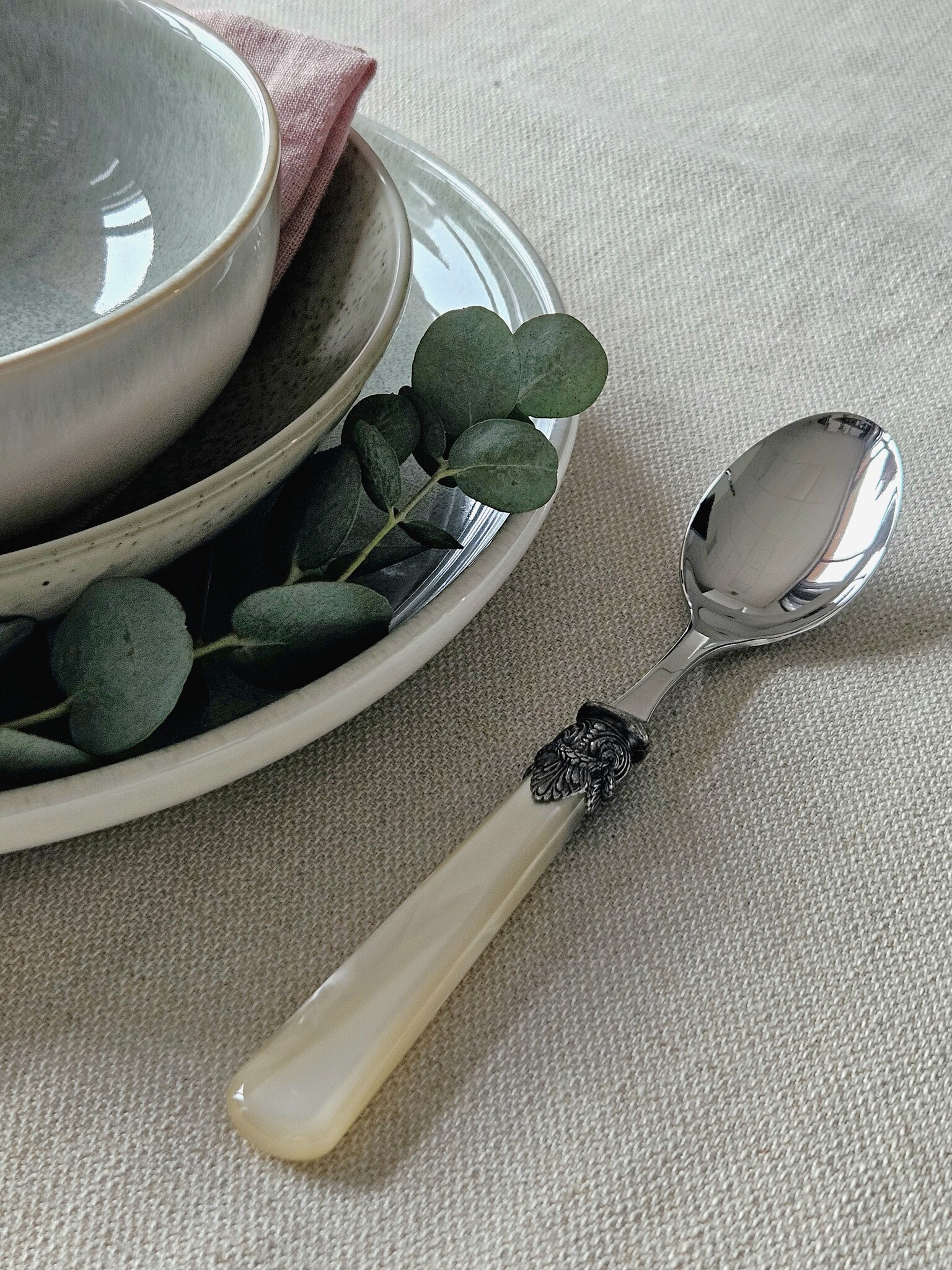 Tafellöffel, Elfenbein (pelmuttglanz), EME Napoleon