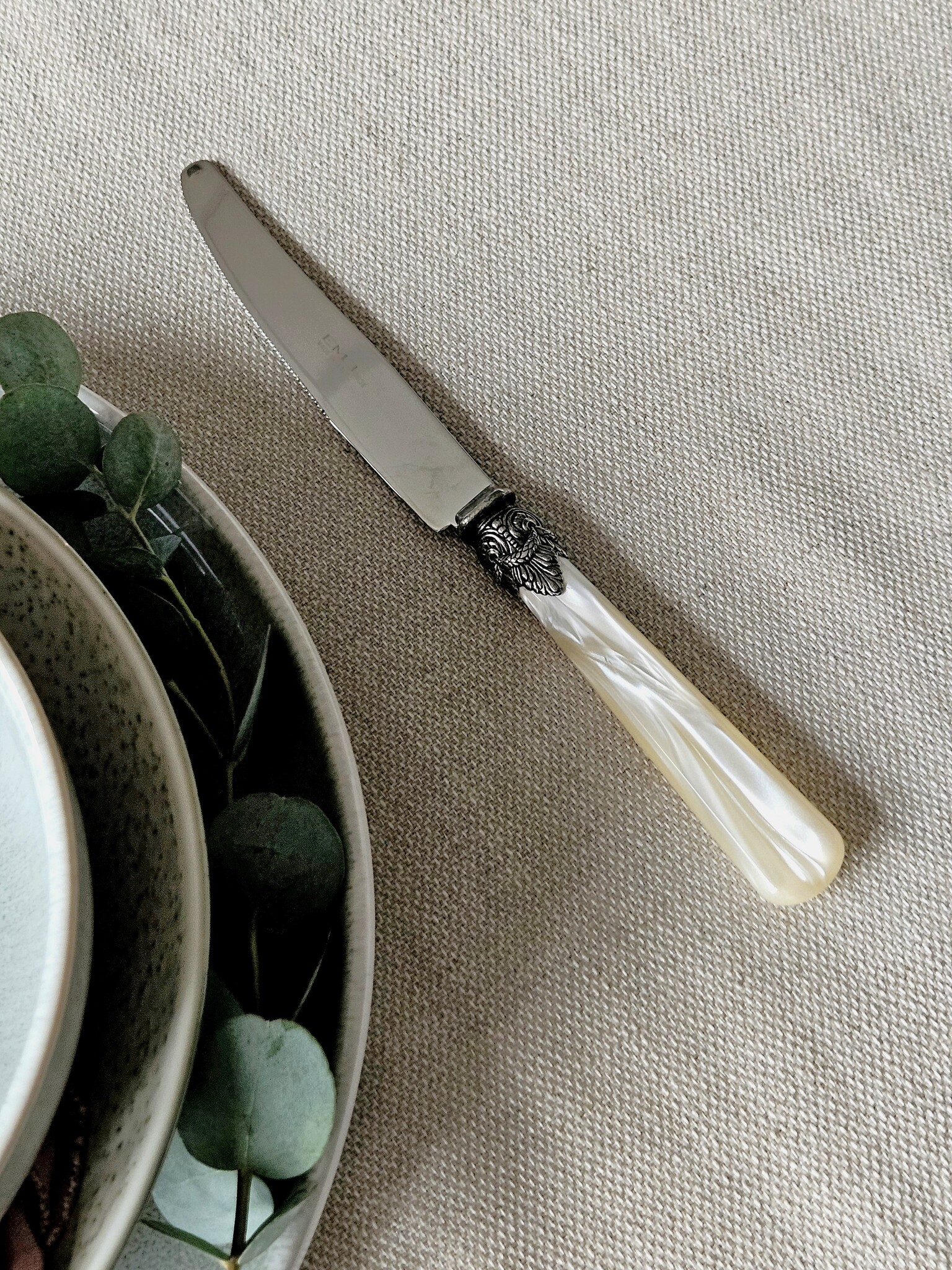 Knife, Ivory (mother-of-pearl), Dinner