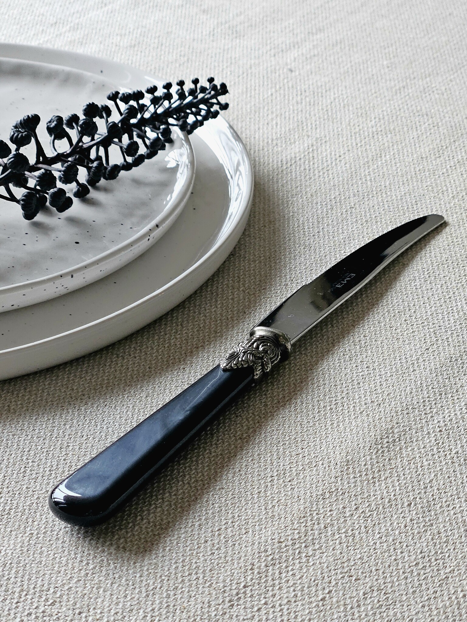 Couteau, Noir (nacré), Dîner