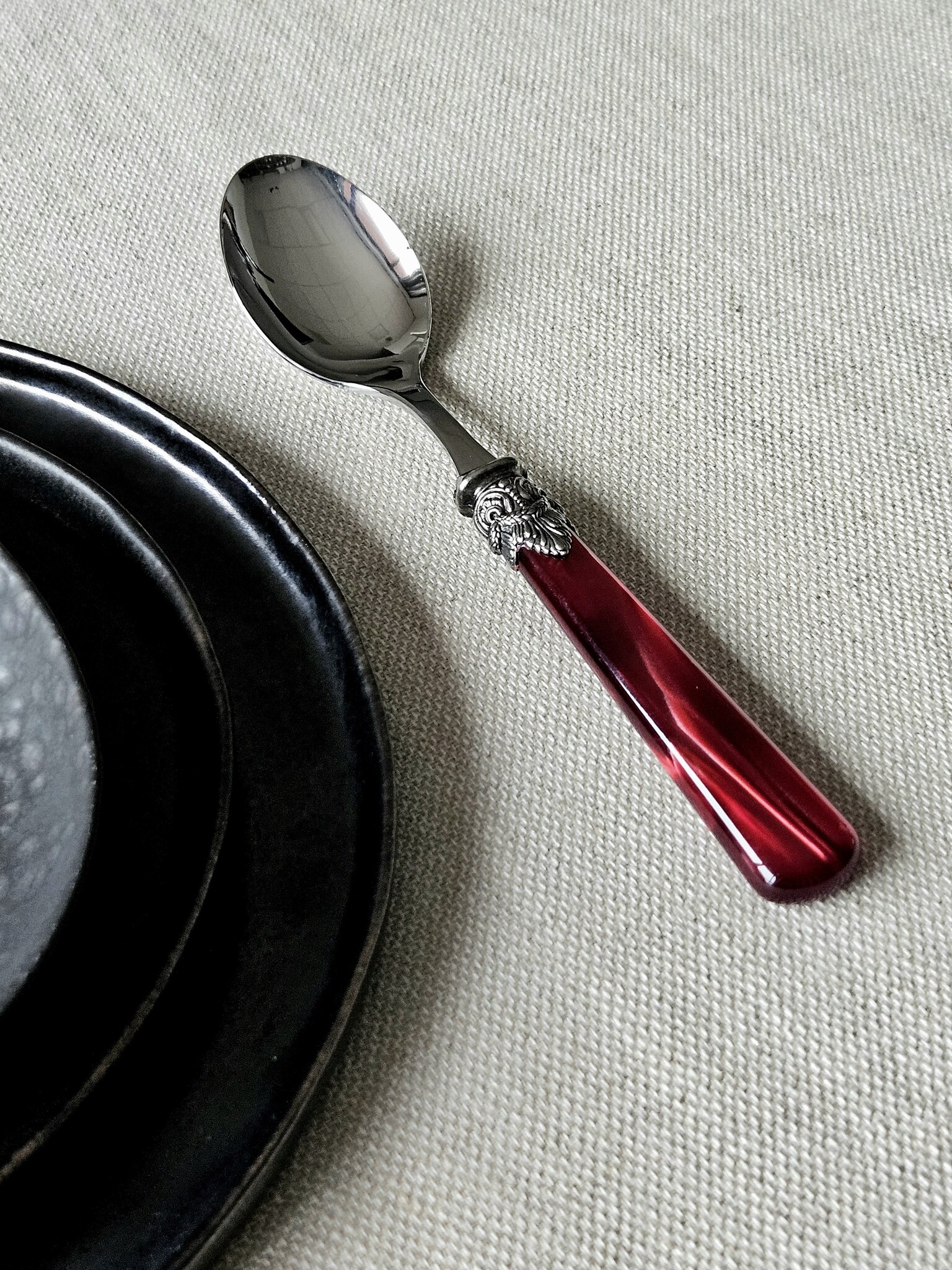 Cuillère, Rouge (éclat nacré), Dîner