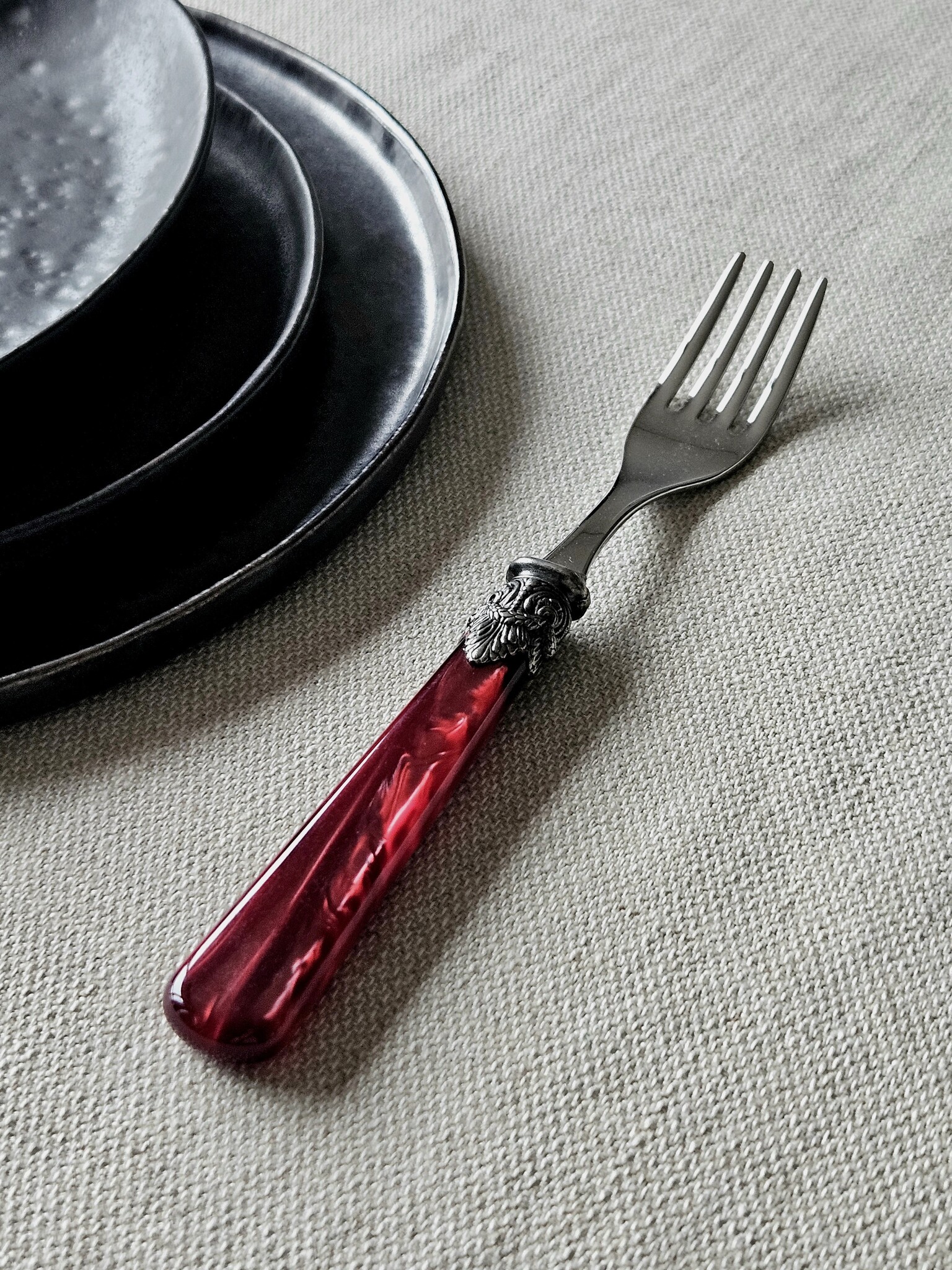 Vork, Rood (parelmoer), voor het diner, EME Napoleon