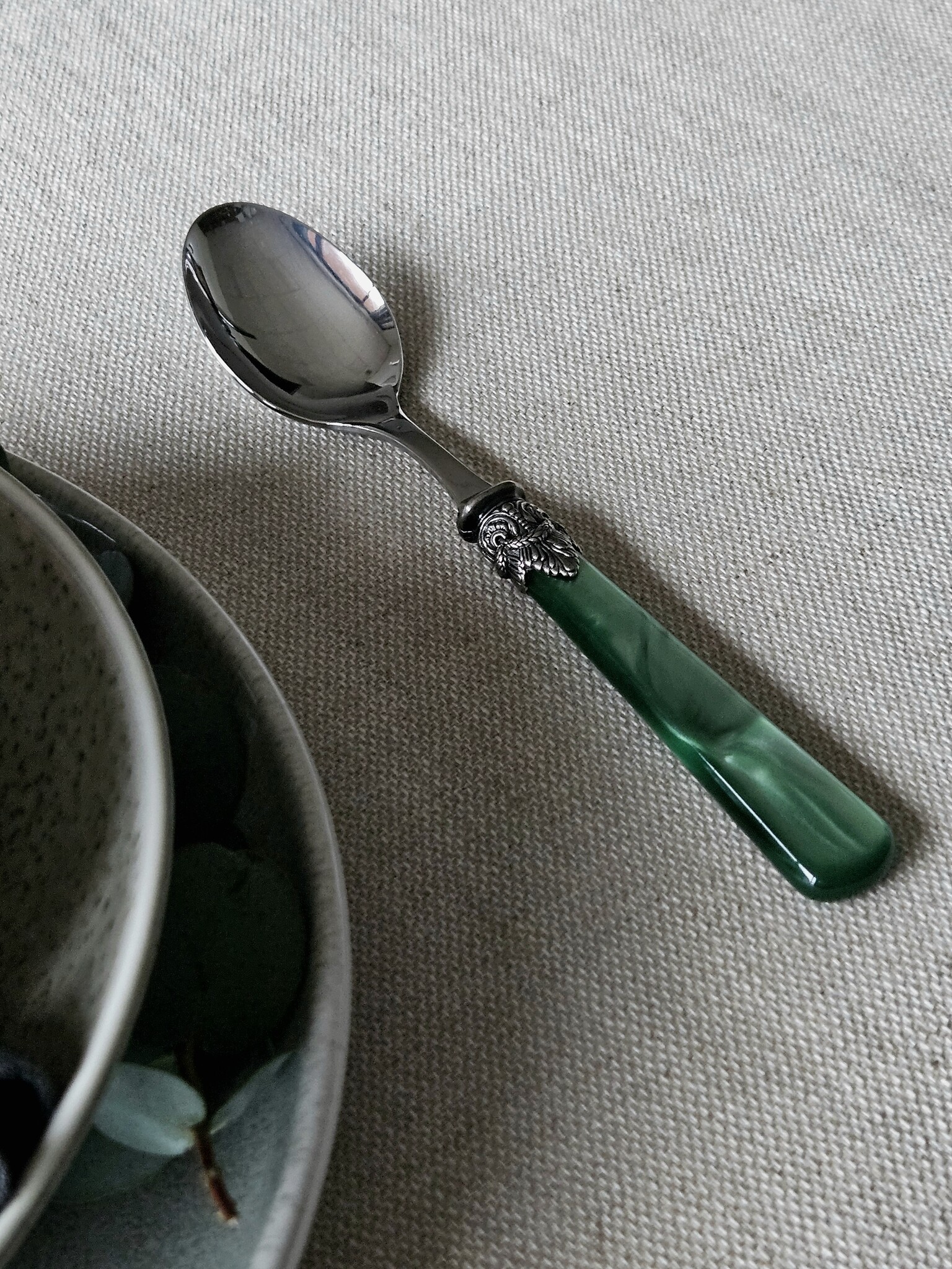 Spoon, Green (mother-of-pearl), Dinner
