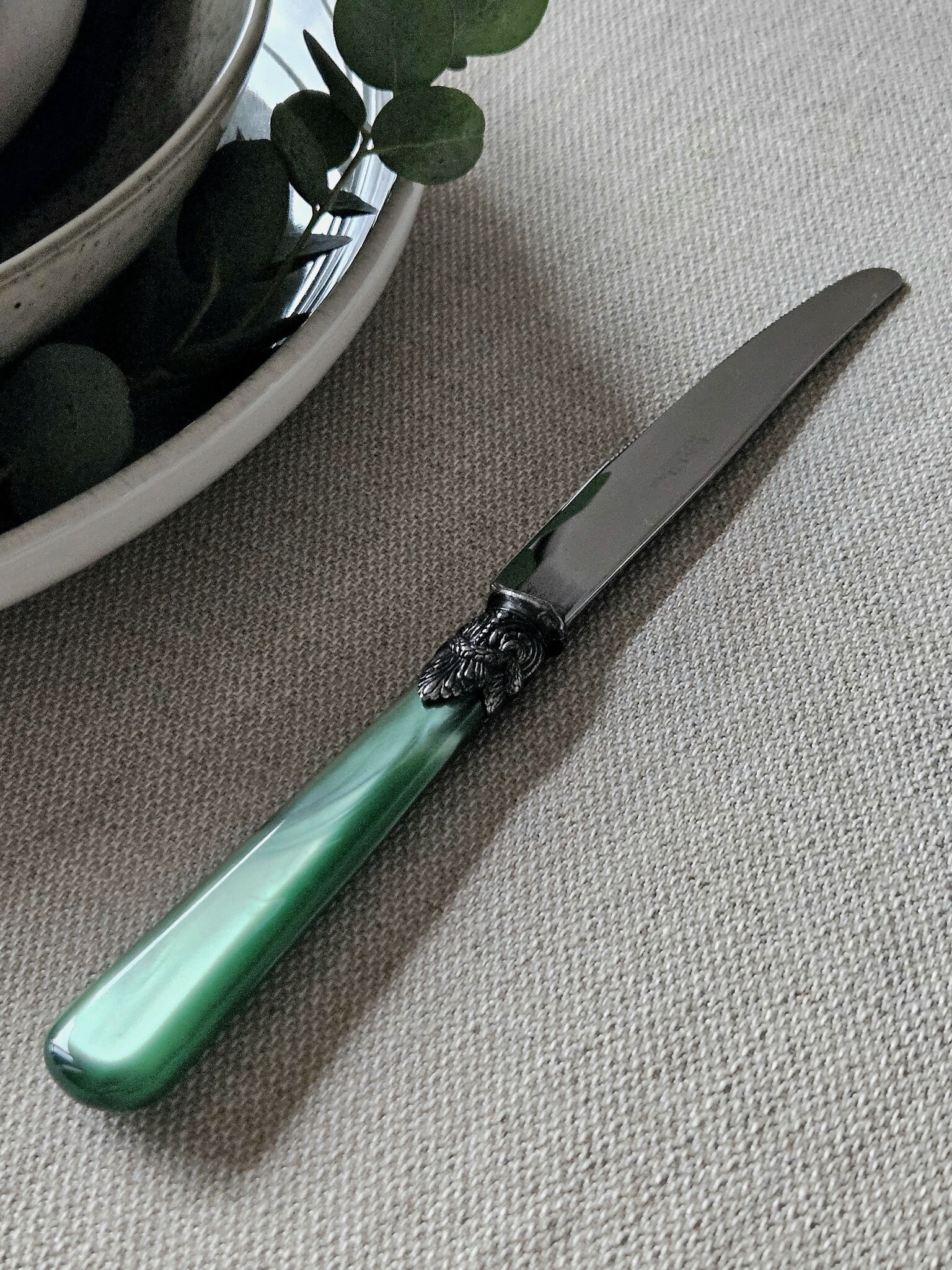 Couteau, Vert (nacré), Dîner