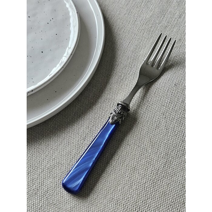 Tenedor, Azul (nácar), Cena