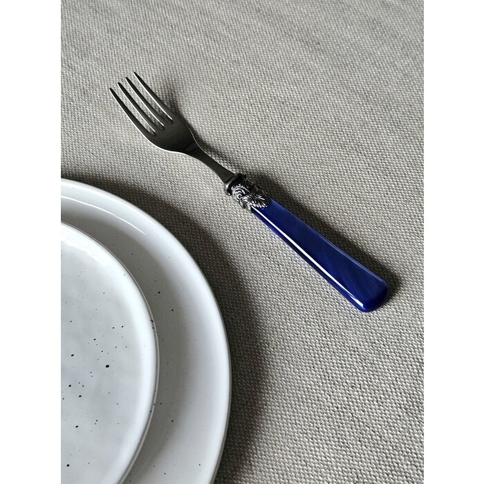 Tenedor, Azul (nácar), Cena