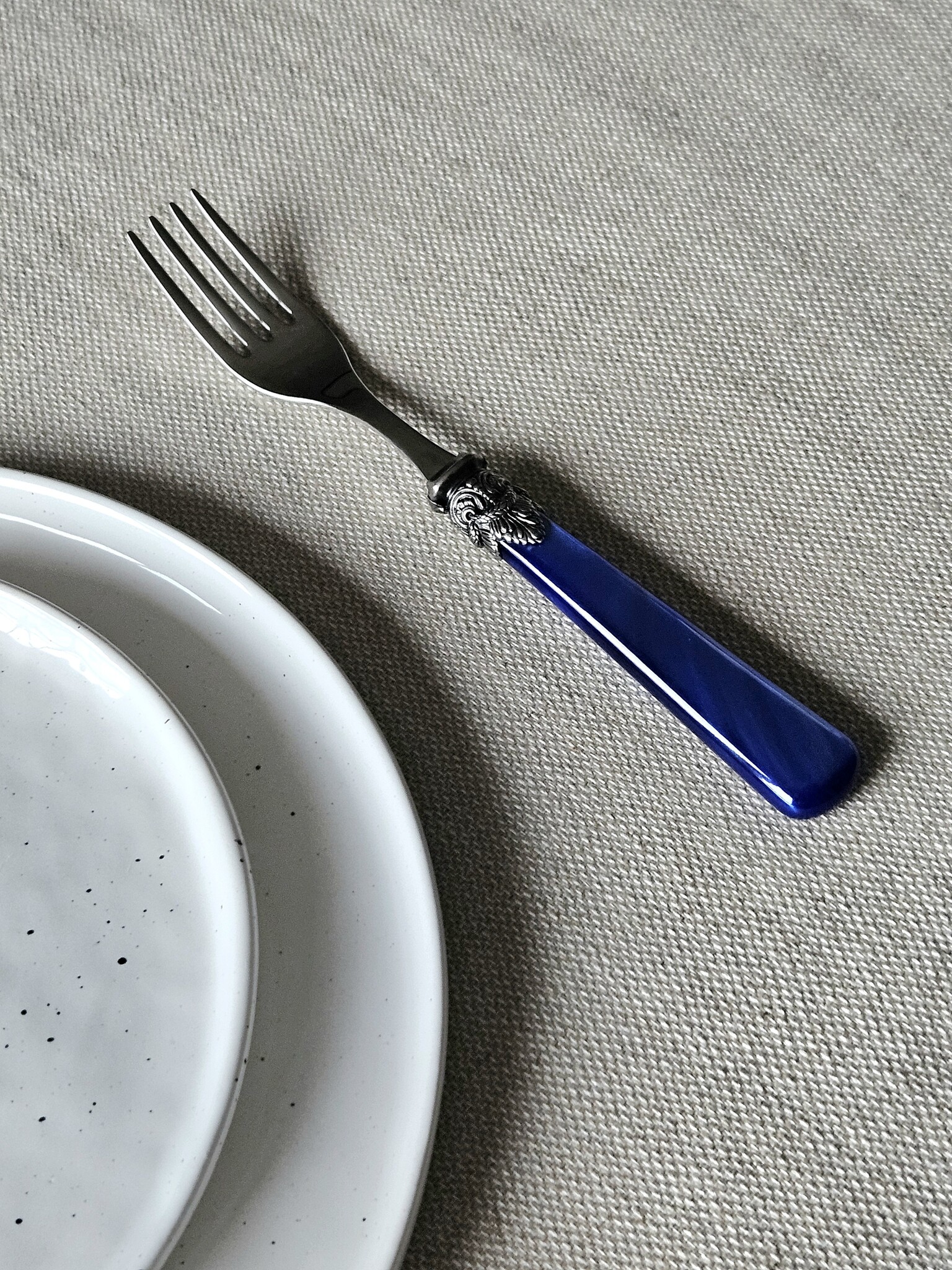 Tenedor, Azul (brillo nácar), Cena
