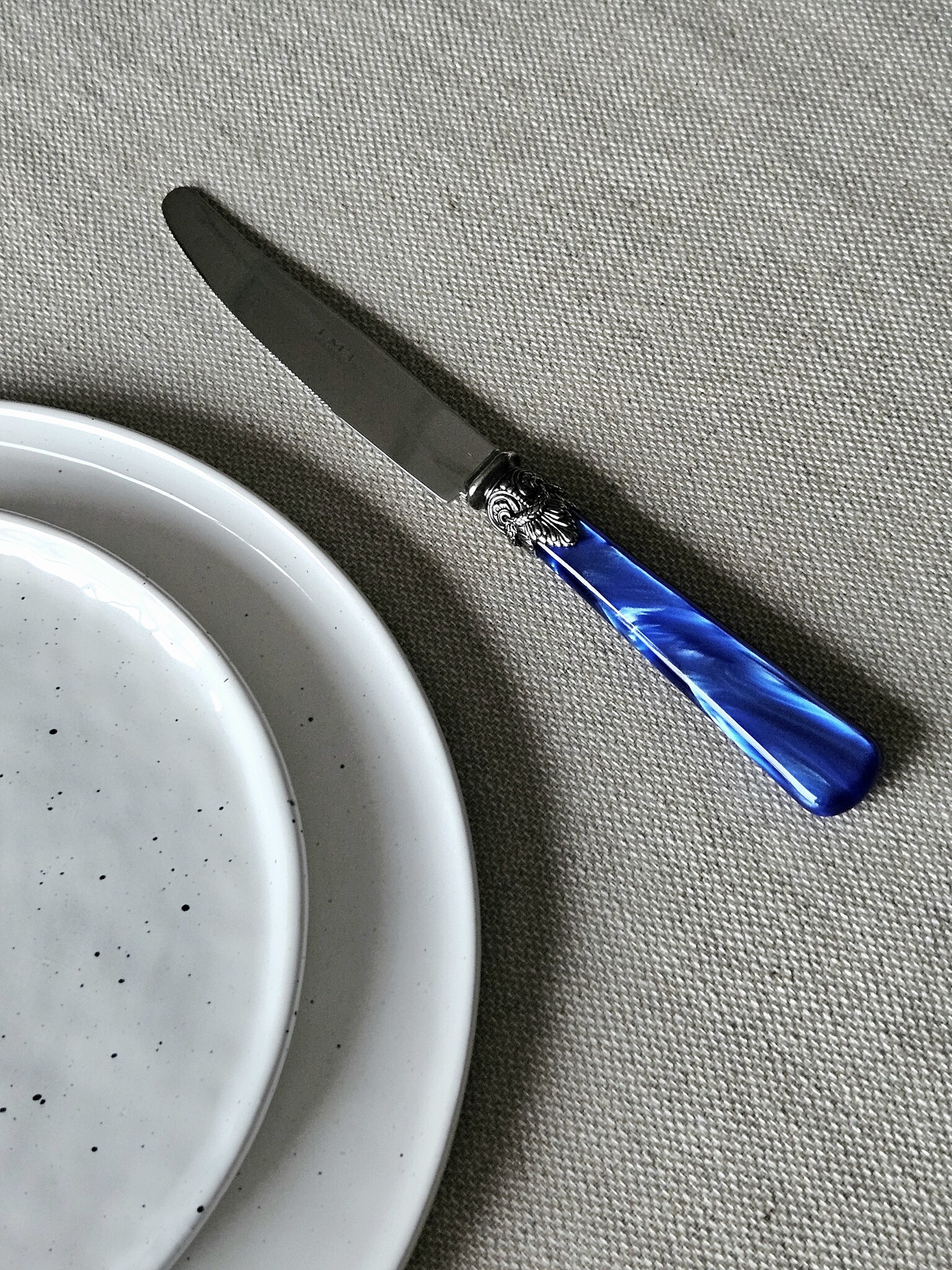 Knife, Blue (mother-of-pearl), Dinner