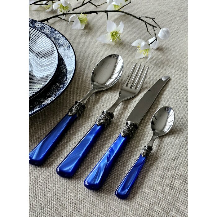 Cutlery Set, Blue (mother-of-pearl sheen), Dinner