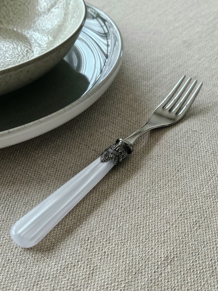 Gabel, Weiß (perlmuttglanz), Abendessen